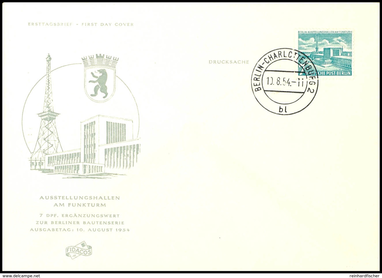 5414 "Berliner Bauten" 7 Pf. Auf Tadellosem FDC, Mi. 400,-, Katalog: 121 FDC - Sonstige & Ohne Zuordnung