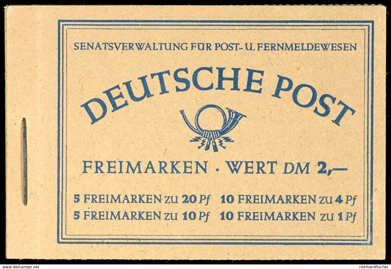 5430 1952, Postfrisches "Bauten"-Markenheftchen, Postfrisch In üblicher Durchschnittserhaltung, Gepr. Schlegel BPP (etwa - Sonstige & Ohne Zuordnung
