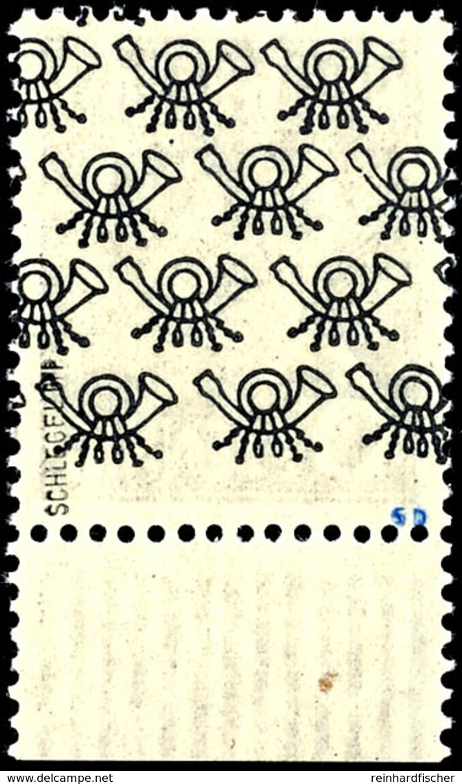 5523 6 Pfg. Mit Netzaufdruck Rückseitig, Postfrisch Vom Unterrand, Signiert Schlegel BPP, Mi. -.-, Katalog: 37IIR ** - Sonstige & Ohne Zuordnung