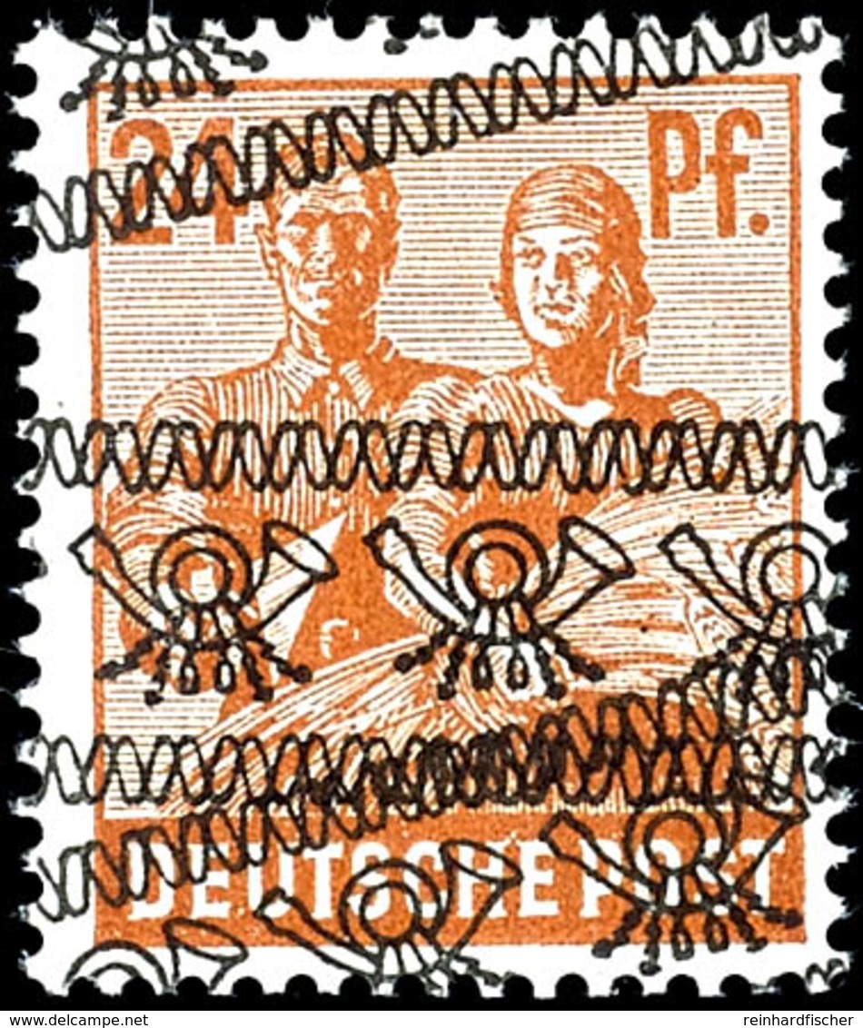 5542 24 Pfg. Mit Normalem Und Schrägem Bandaufdruck, Postfrisch, Gespr. Schlegel BPP, Mi. 180.-, Katalog: 44IDDF ** - Sonstige & Ohne Zuordnung