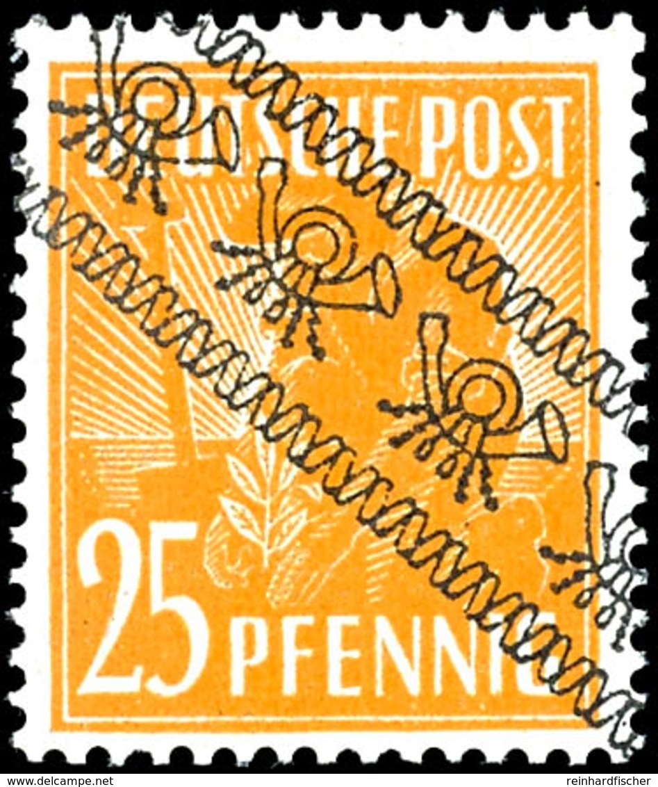 5544 25 Pfg. Mit Diagonalem Randaufdruck, Postfrisch, Signiert Schlegel BPP, Mi. 180.-, Katalog: 45ID ** - Andere & Zonder Classificatie