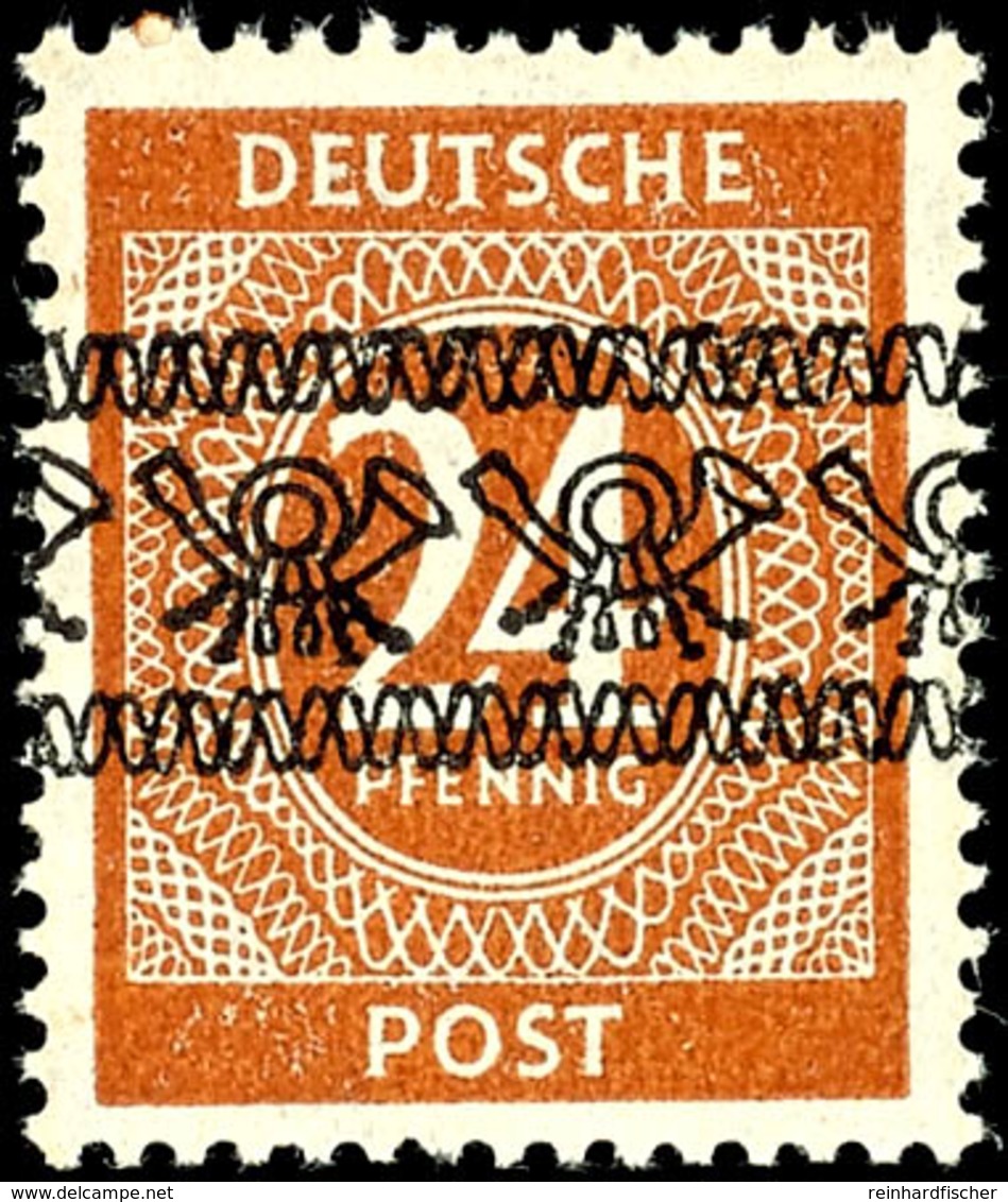 5558 24 Pfg Ziffer Bandaufdruck, Tadellos Postfrisch, Gepr. Schlegel BPP, Mi. 110.-, Katalog: 60I ** - Sonstige & Ohne Zuordnung