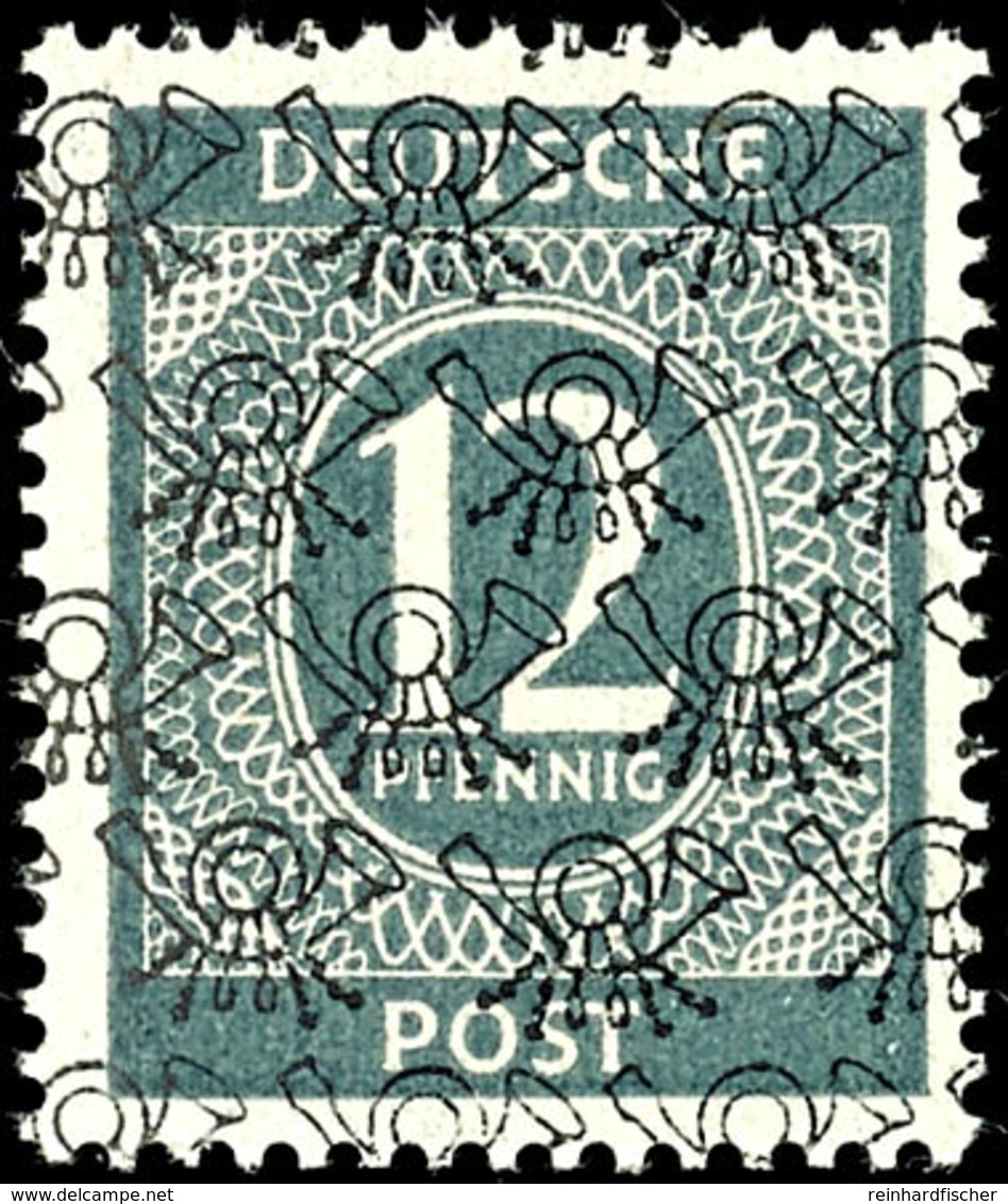 5568 12 Pfg Ziffer Netzaufdruck, Tadellos Postfrisch, Gepr. Dr. Dub Und Schlegel BPP, Mi. 380.-, Katalog: 56II ** - Sonstige & Ohne Zuordnung