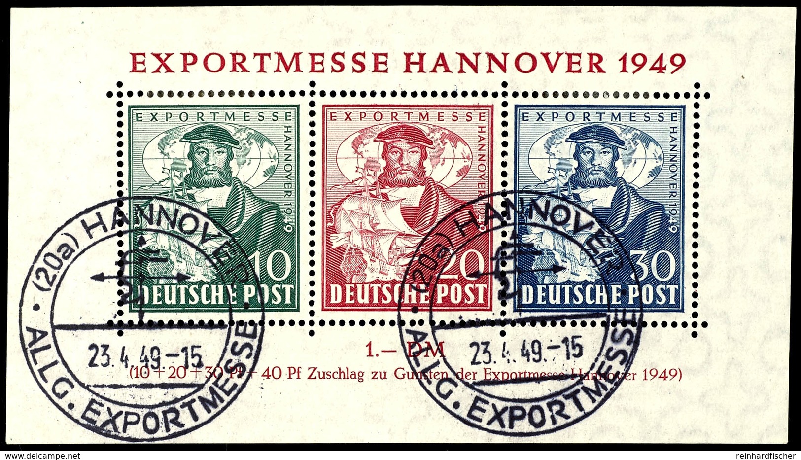 5618 Hannover-Messe-Block, Sonderstempel, Mi. 350,-, Katalog: Bl.1 O - Andere & Zonder Classificatie