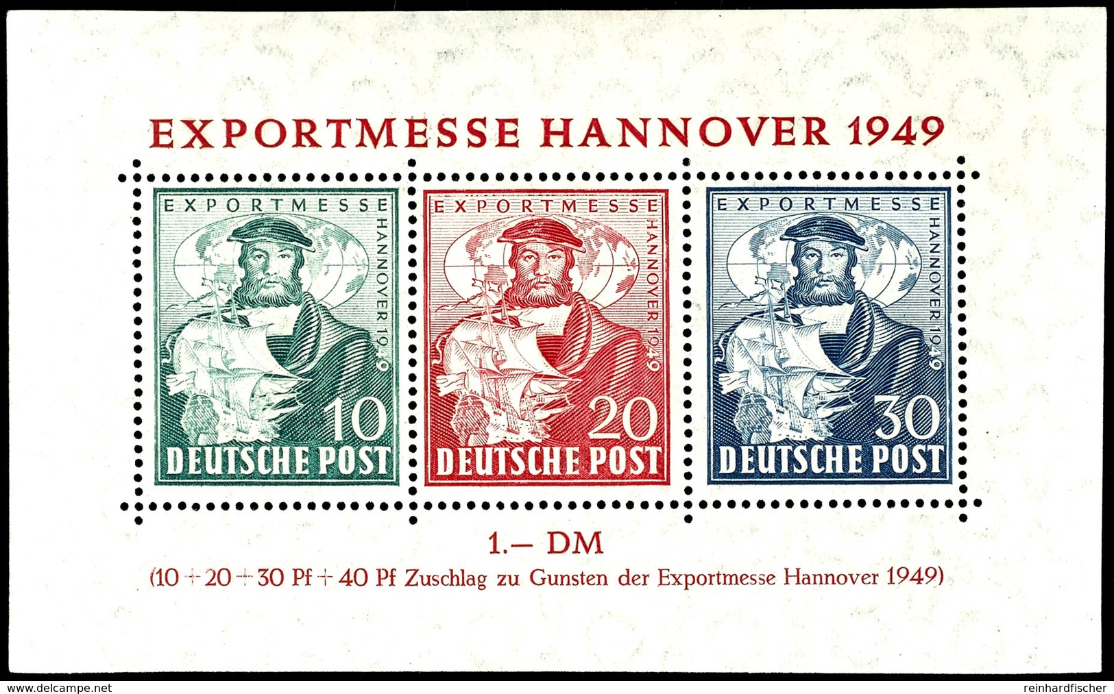 5623 Blockausgabe "Exportmesse" Mit 30 Pfg In Schwarzviolettultramarin, Tadellos Postfrisch, Doppelt Gepr. Schlegel BPP, - Andere & Zonder Classificatie