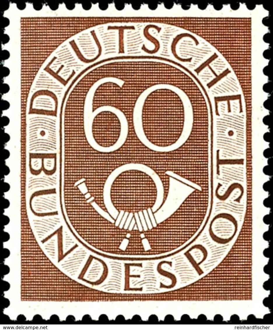 5656 60 Pfg Posthorn, Tadellos Postfrisch, Unsigniert, Mi. 150.-, Katalog: 135 ** - Sonstige & Ohne Zuordnung