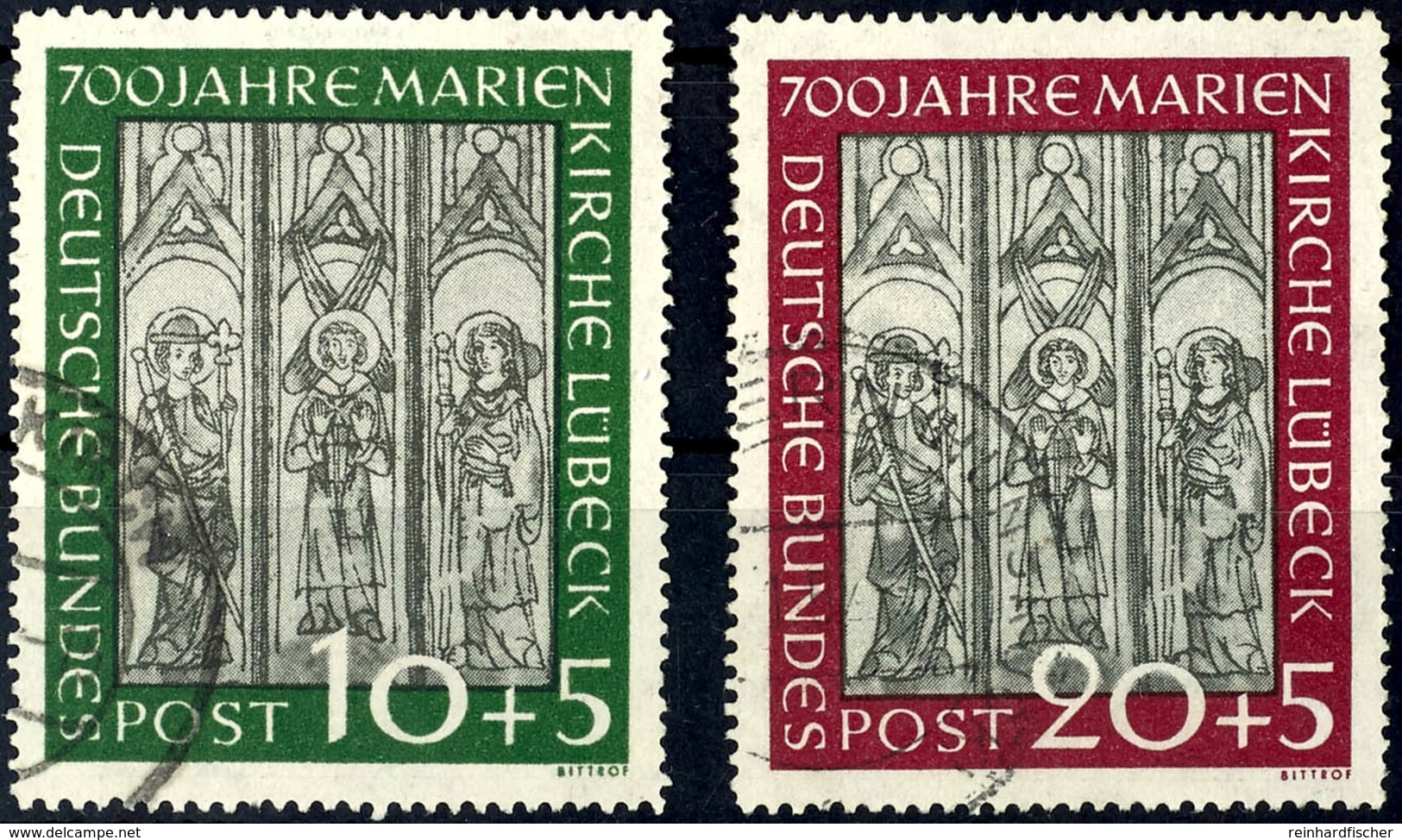 5666 10 Und 20 Pfg Marienkirche, Tadellos Rundgestempelt, Mi. 160.-, Katalog: 139/40 O - Sonstige & Ohne Zuordnung
