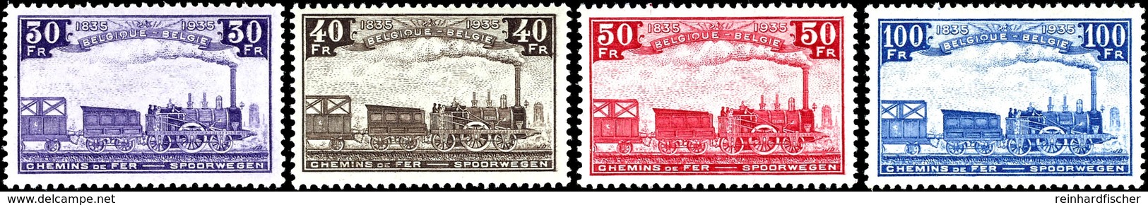 5760 1935, 100 Jahre Belgische Eisenbahn, 24 Werte Komplett, Tadellos Ungebraucht Mit Leichter Falzspur Und Fast Vollstä - Other & Unclassified