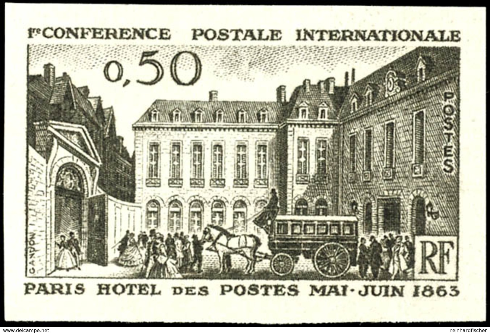5776 1963, 0,50 Fr. "100 Jahrestag Der 1. Internationalen Postkonferenz, Paris", Abart "ungezähnt", Tadellos Postfrisch, - Sonstige & Ohne Zuordnung