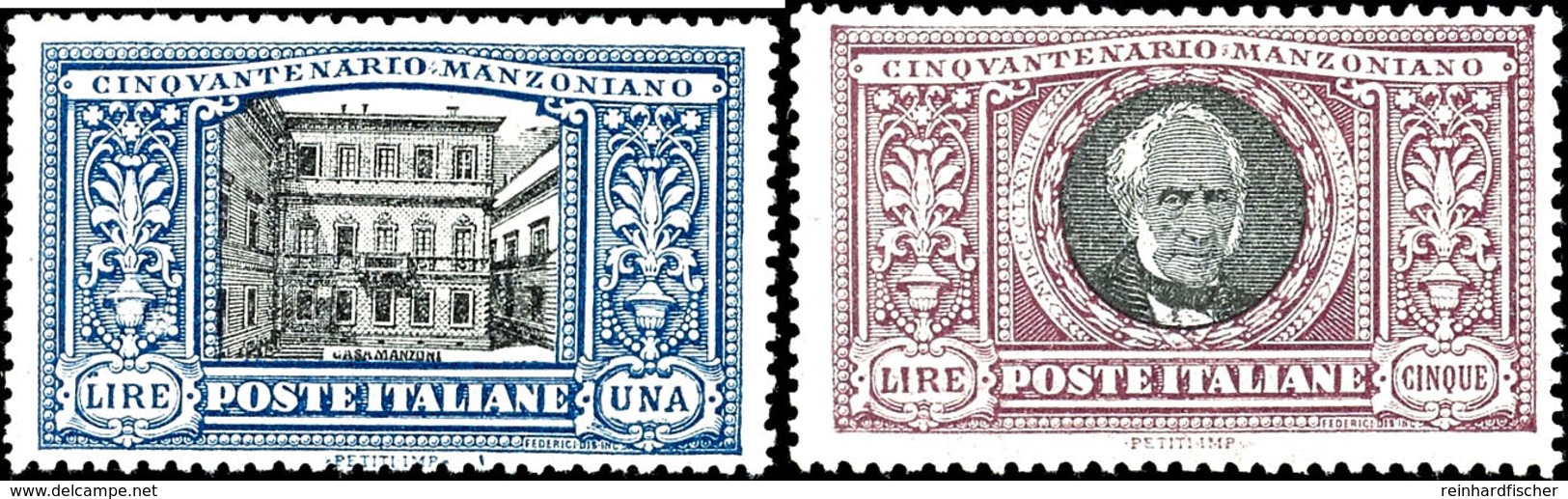 5792 1923, 10 C. - 5 L. Manzoni, 6 Werte Komplett, Tadellos Ungebraucht Mit Originalgummierung, Mi. 650.-, Katalog: 188/ - Andere & Zonder Classificatie