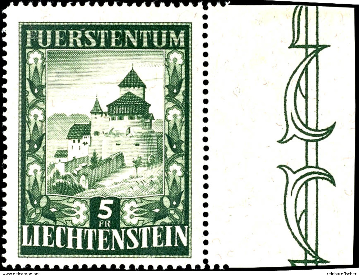 5815 1962, Burg Von Vaduz Mit Rechtem Bogenrand, Tadellos Postfrisch, Kabinett, Mi. 280.-, Katalog: 309 ** - Liechtenstein