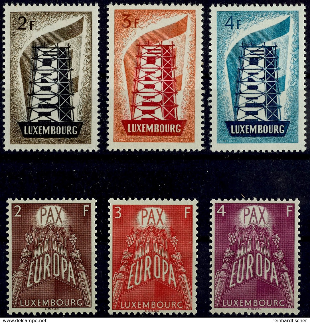 5818 1956/57, Europa-Ausgabe, Je Tadellos Postfrisch, Katalog: 555/57,572/7 ** - Luxemburg