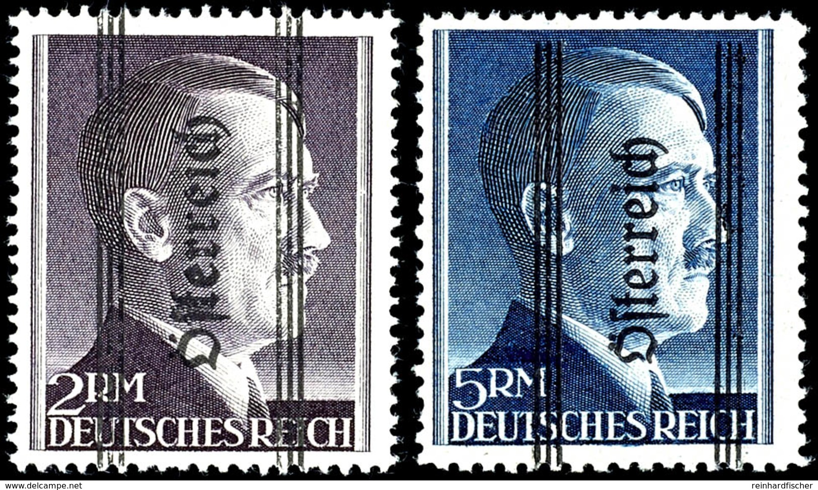 5847 1945, 1 - 5 RM. Hitler Mit Grazer Aufdruck, 4 Werte Komplett, Tadellos Postfrisch, Gepr. Begusch, Mi. 500.-, Katalo - Andere & Zonder Classificatie