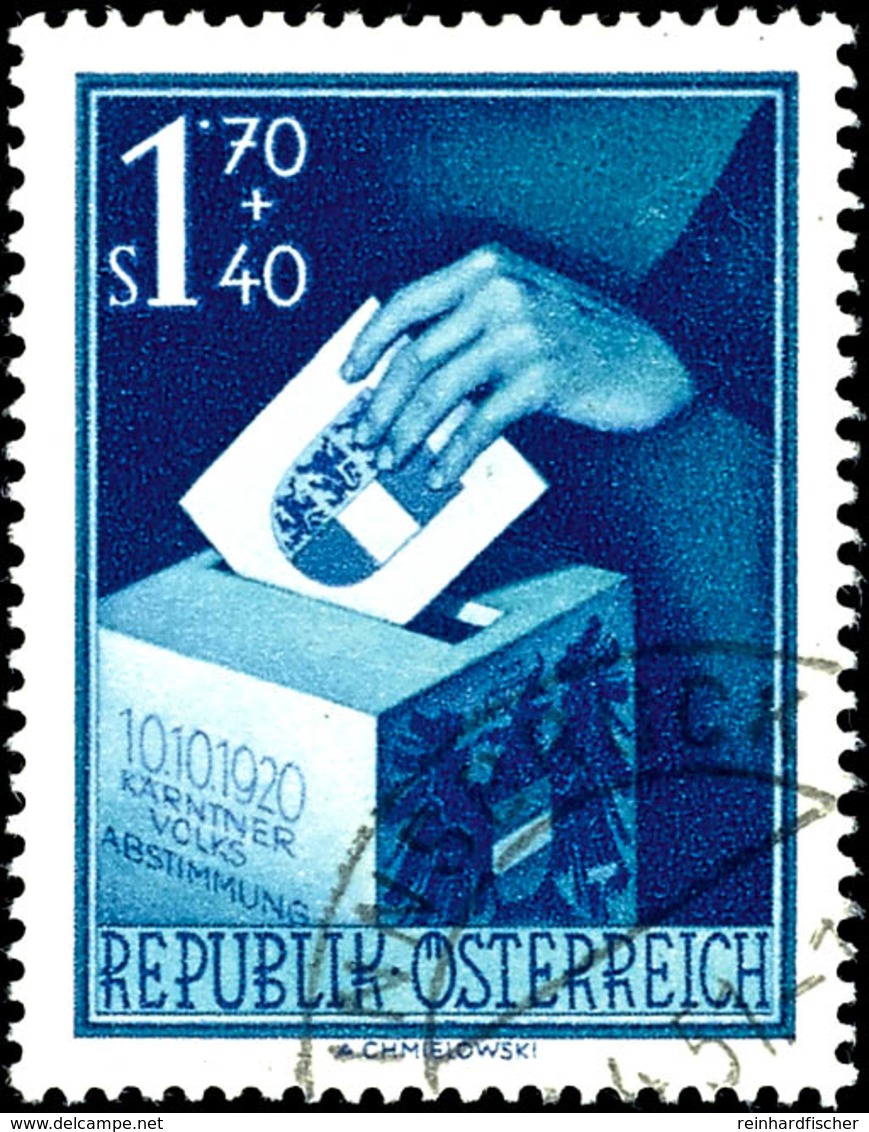 5854 1950, 60 G - 1,70 S. Volkabstimmung Kärnten, 3 Werte Komplett, Tadellos Gestempelt "INNSBRUCK", Mi. 120.-, Katalog: - Sonstige & Ohne Zuordnung