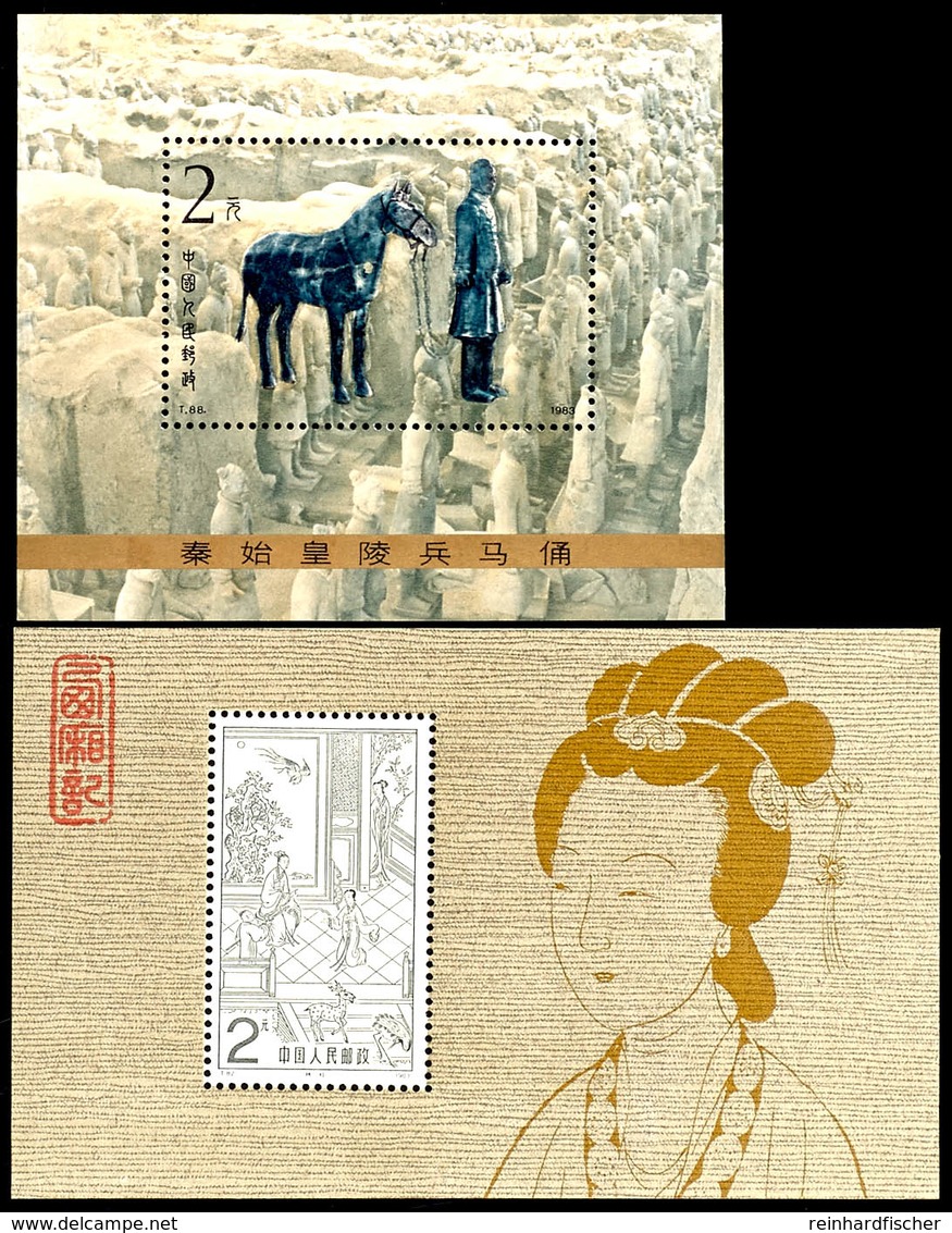 6085 1983, Block "Tonfiguren" & "Chinesische Oper", Je Tadellos Postfrisch, Katalog: Bl.29/30 ** - Sonstige & Ohne Zuordnung