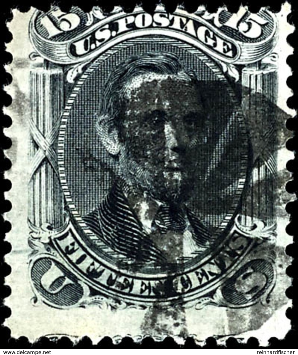 6122 15 C. Schwarz Mit Waffeltype VI, Tadellos, Gestempelt, Scott: 91 (700.- $), Katalog: 22WVI O - Sonstige & Ohne Zuordnung