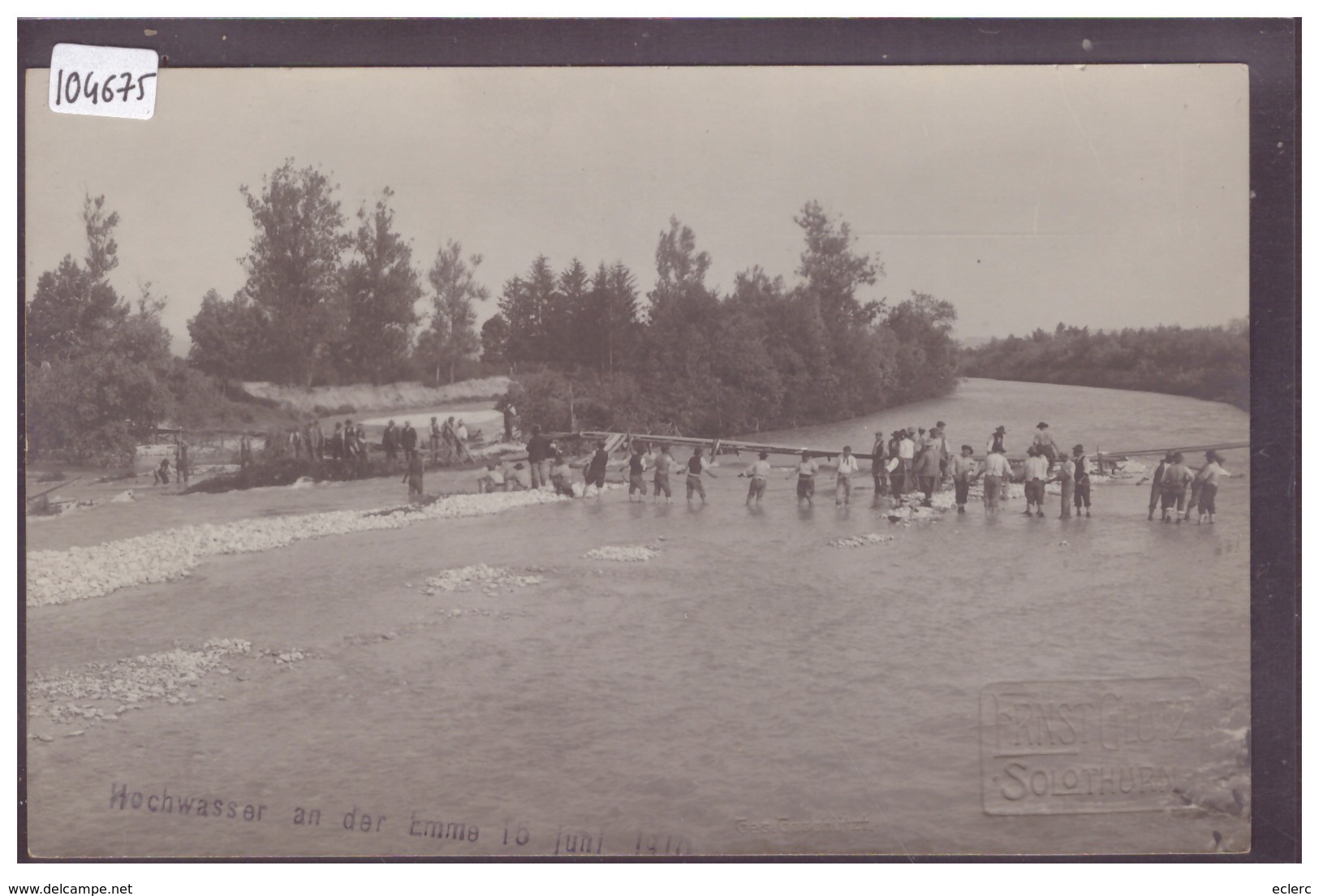 BEI LUZERN - HOCHWASSER AN DER EMME 15 JUNI 1910 - CARTE NON CIRCULEE - TB - Lucerne