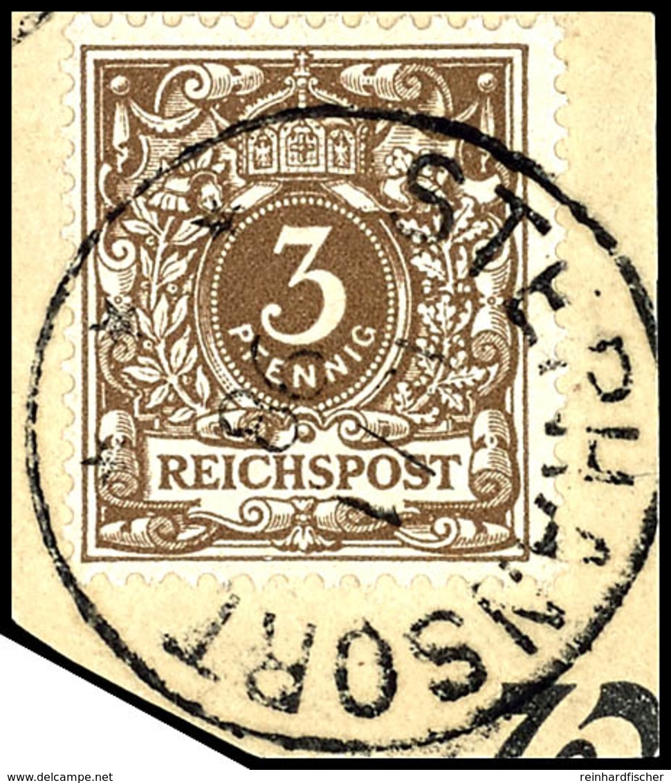 6313 3 Pfg Krone/Adler, Stempel STEPHANSORT 11/1 98, Katalog: V45 BS - Duits-Nieuw-Guinea