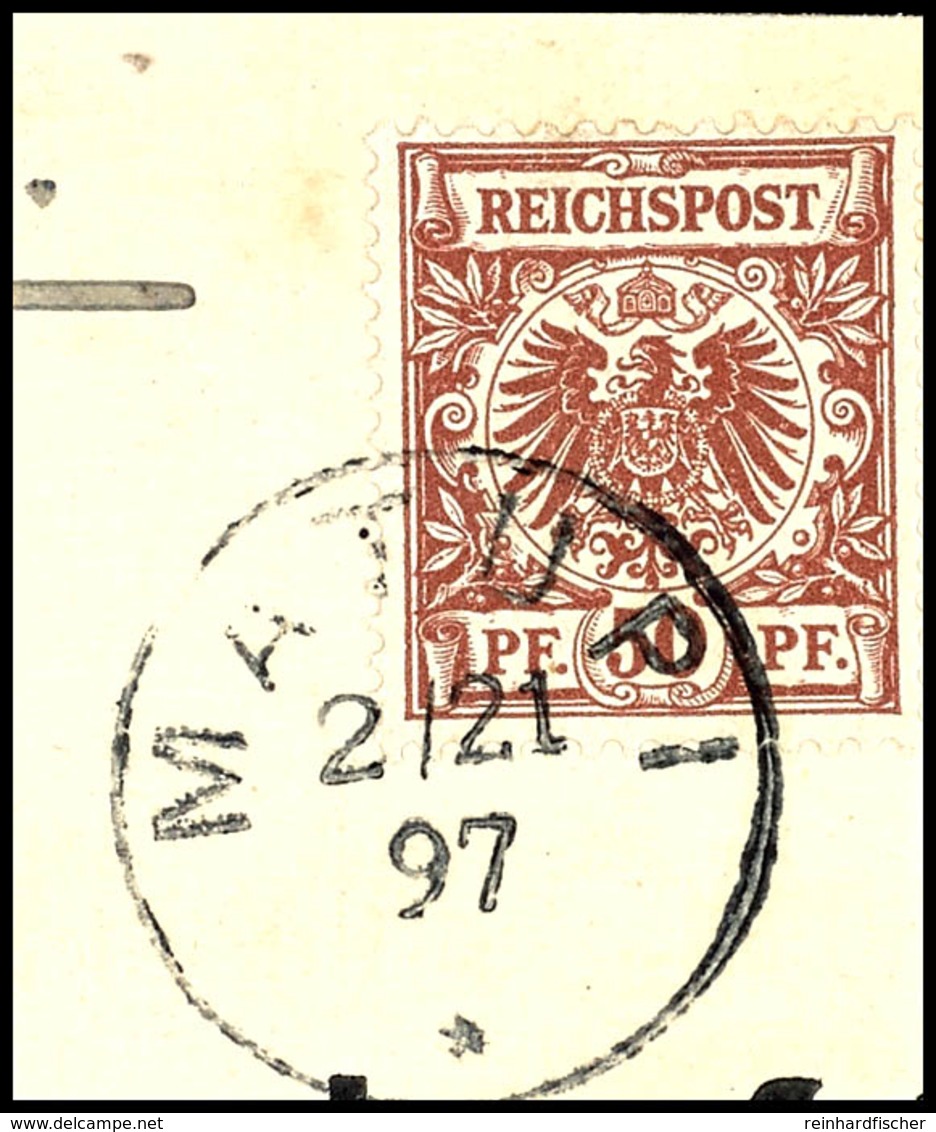 6339 50 Pfg Krone/Adler, Stempel MATUPI 2/21 97 (Tag/Monat Vertauscht), Auf Briefstück, Signiert BOTHE BPP, Katalog: V50 - Duits-Nieuw-Guinea