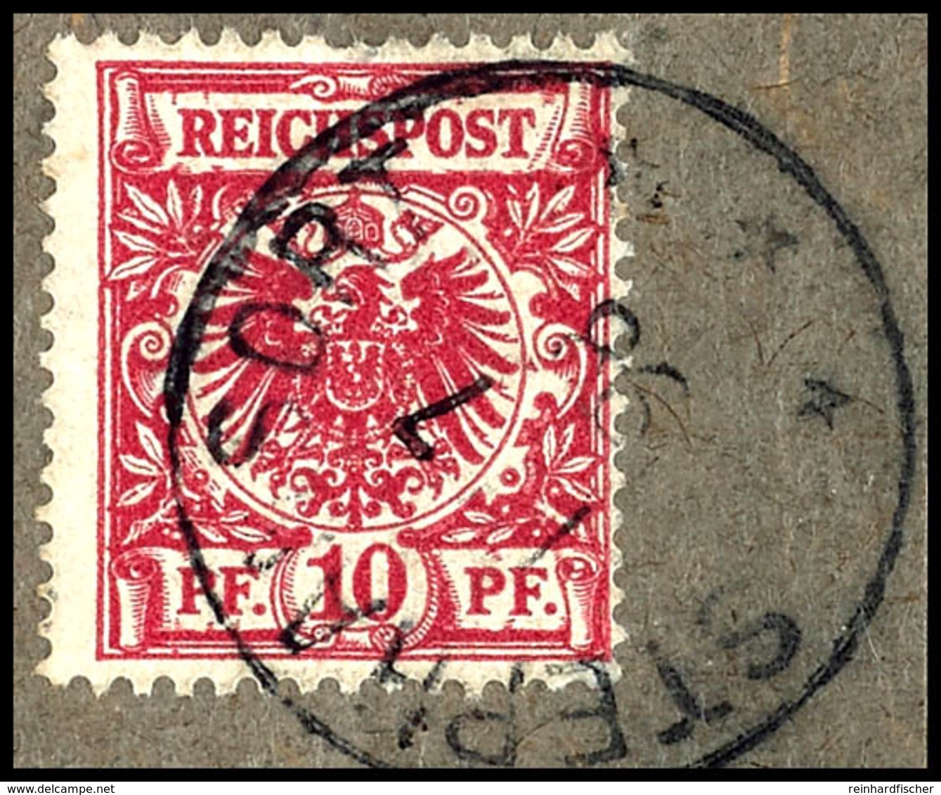 6353 10 Pfg Krone/Adler, Stempel STEPHANSORT 1 7 98, Auf Briefstück. Plattenfehler Lt.Angabe: "UR PF CP34a+c / Arge 8/01 - Sonstige & Ohne Zuordnung