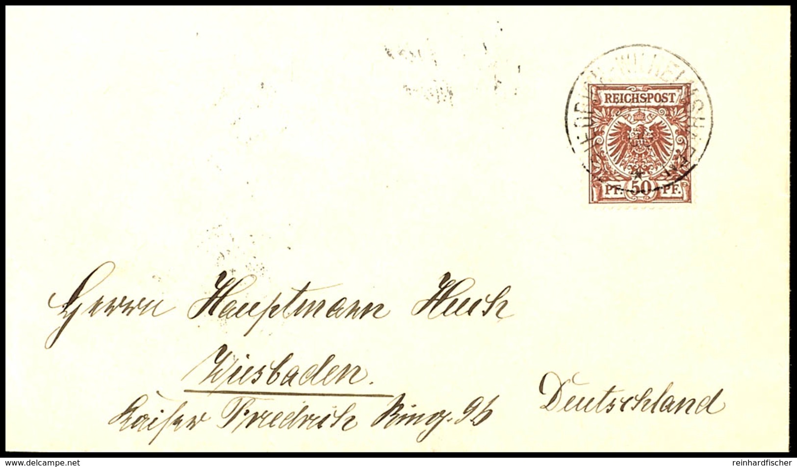 6359 50 Pfg Krone/Adler Auf Brief, Stempel FRIEDRICH-WILHEMSHAFEN 28/4 00, Nach Wiesbaden. Der Brief Ist überfrankiert U - Sonstige & Ohne Zuordnung