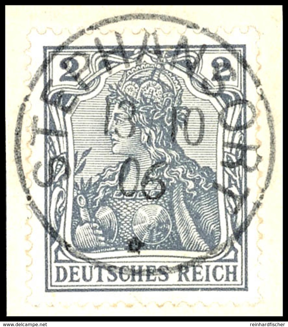6367 2 Pfg DR Germania Stempel  STEPHANSORT 13 10 06, Auf Briefstück. "Später" Mitläufer (DR MiNr. 68), Katalog: M68 BS - Other & Unclassified