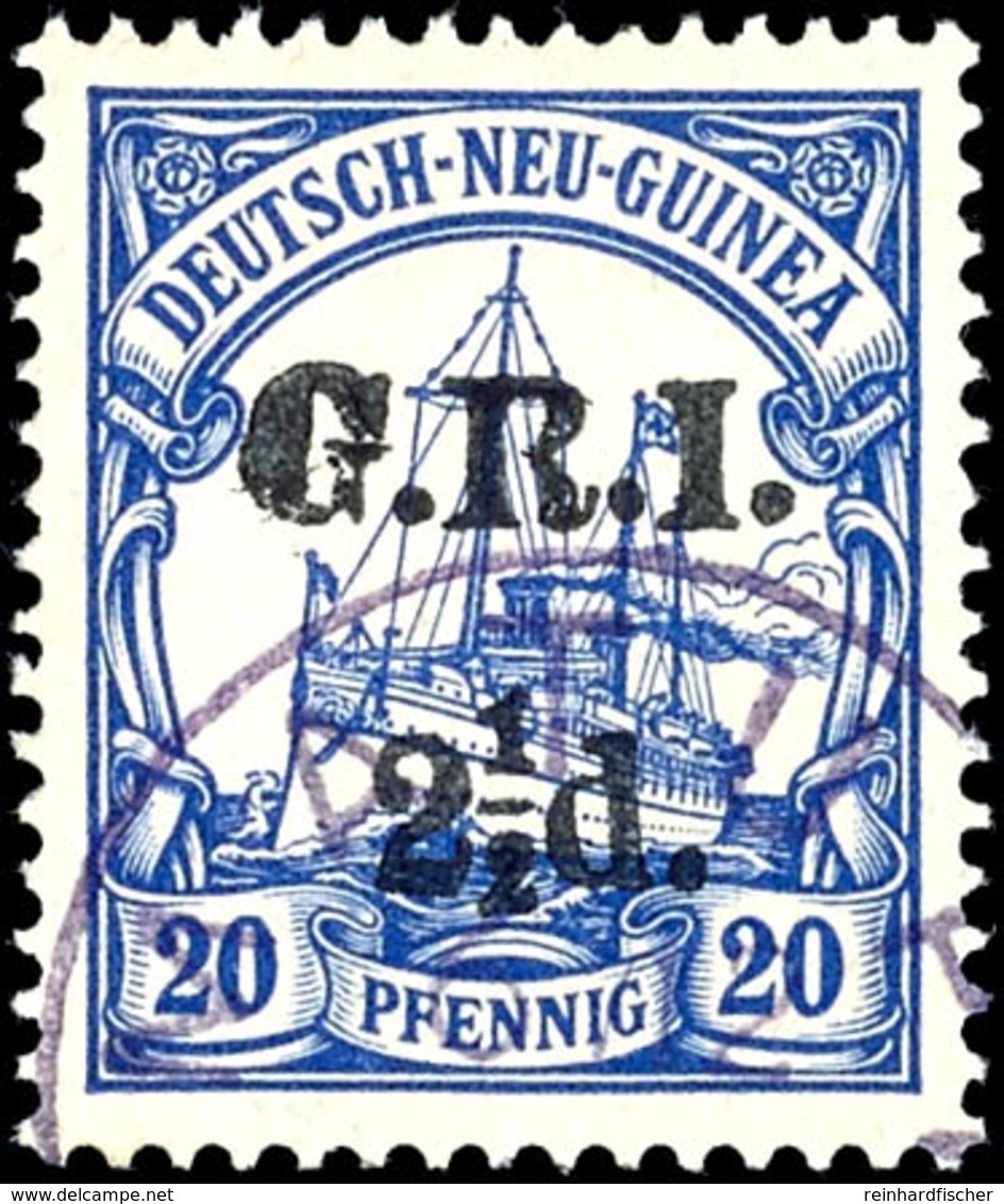 6448 2½ D. Auf 20 Pf. Schiffszeichnung, Violett Gest. MATUPI, Katalog: 6I O - Deutsch-Neuguinea