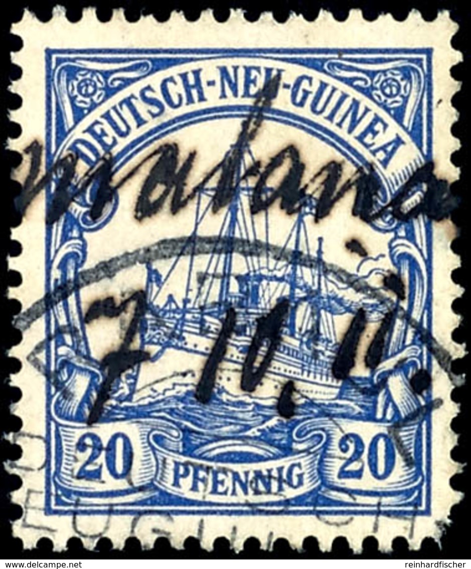 6530 (NA)MATANAI 7.10 11, Handschriftlich Und Stpl. RABAUL Auf 20 Pf. Schiffszeichnung (rechte Untere Ecke Rund), Arge-L - Duits-Nieuw-Guinea