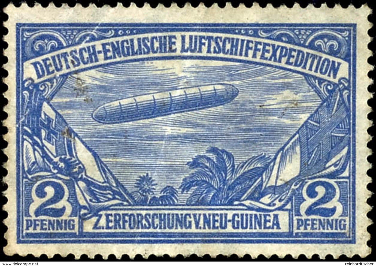 6555 2 Pf. Spendenmarke, Deutsch-Englische Luftschiffexpedition Neu-Guinea, Ungebraucht (Büge)  * - Andere & Zonder Classificatie