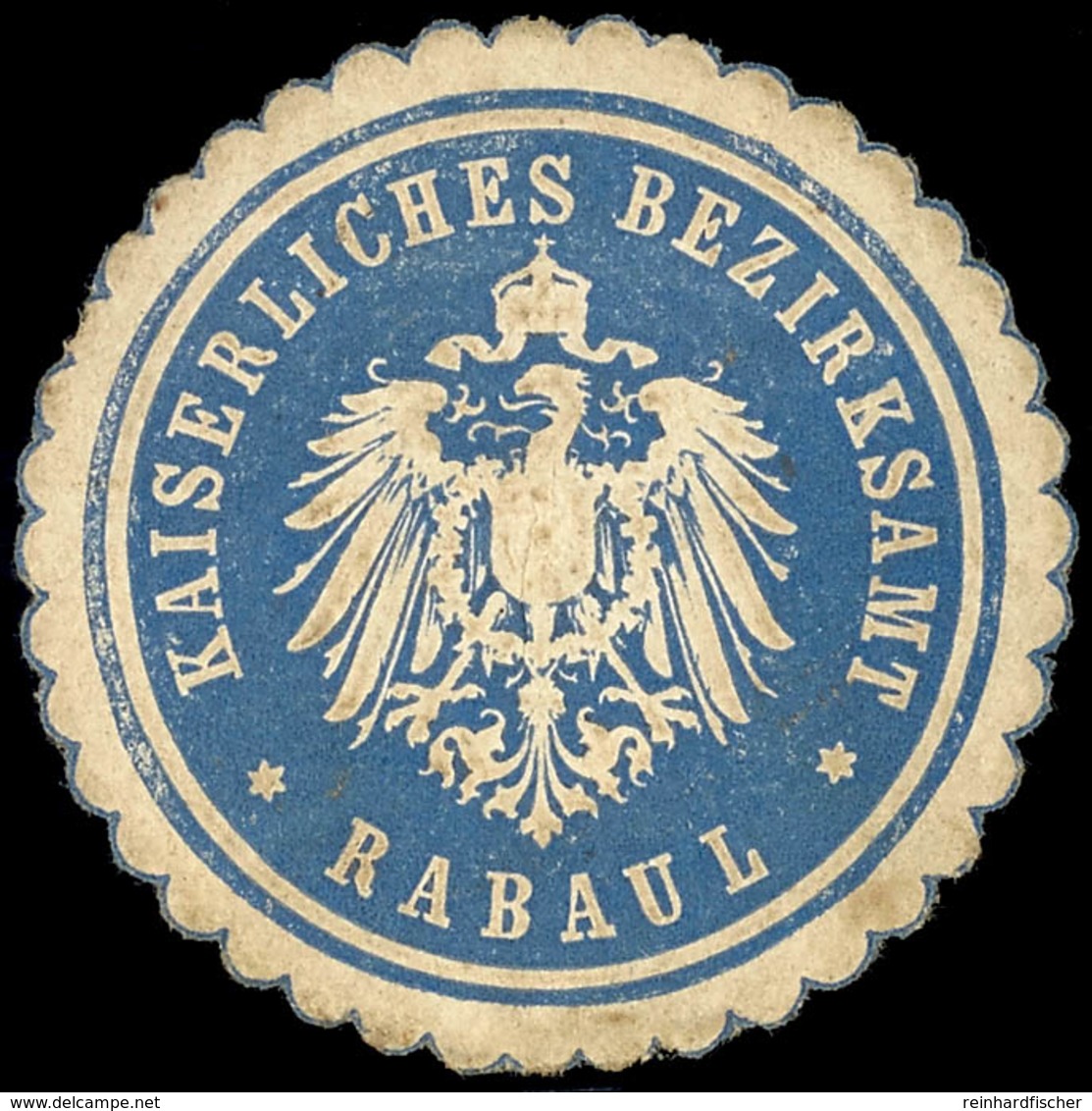 6556 Verschlussetikette Blau, Kaiserl. Bezirksamt Rabaul, Ungebraucht  * - Other & Unclassified