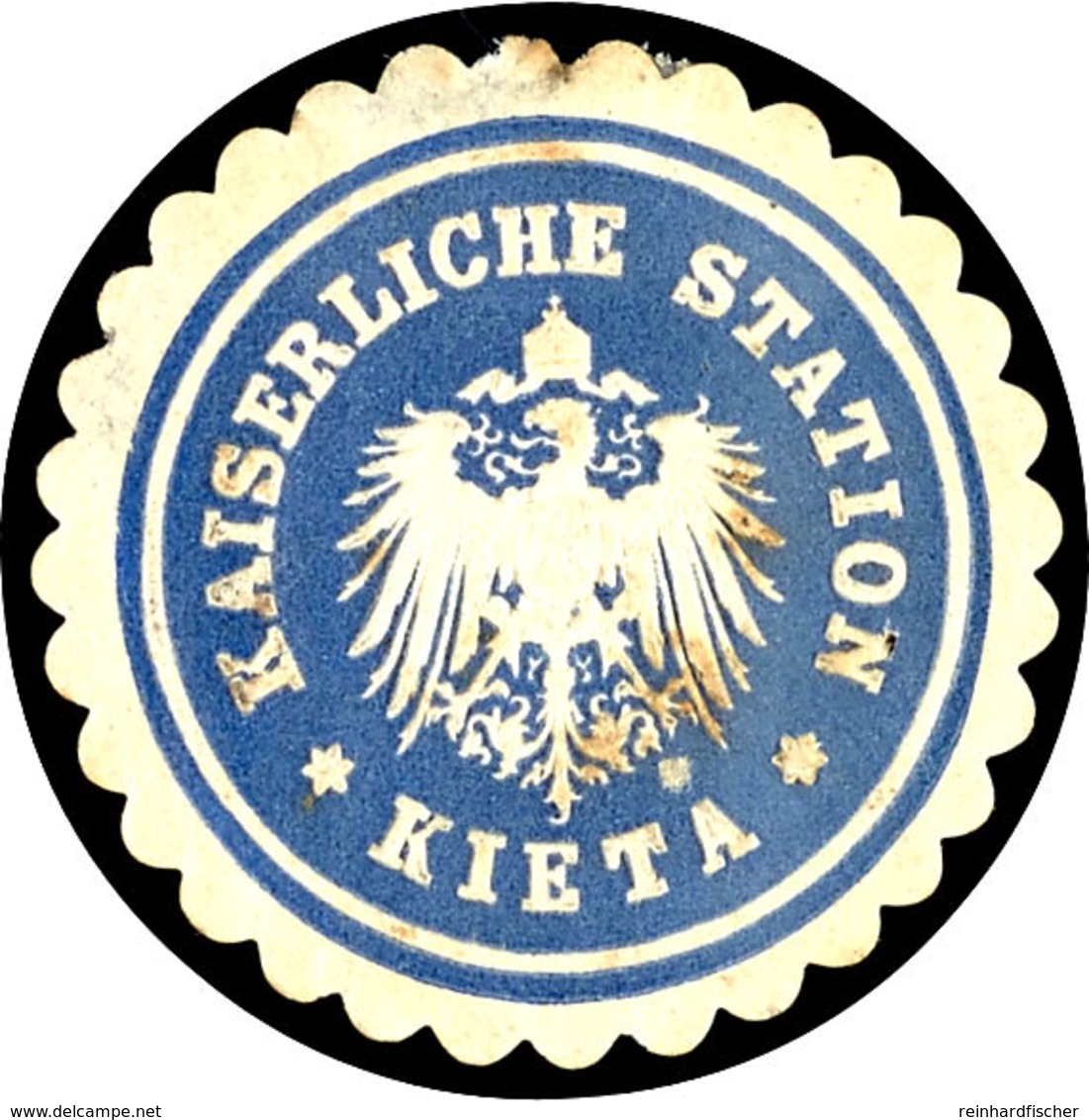 6557 Verschlussetikette Blau, Kaiserliche Station Kieta, Ungebraucht (Alterungsflecken)  * - Sonstige & Ohne Zuordnung