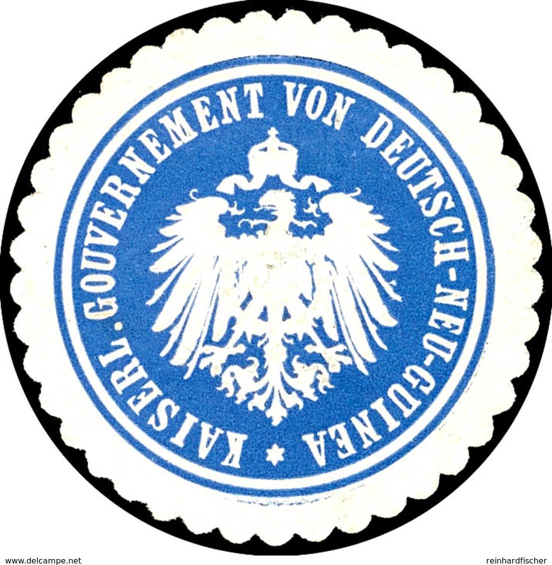 6559 Verschlussetikette Blau, Kaiserl, Gouvernement Von Deutsch-Neu-Guinea, Ungebraucht O.G.  (*) - Sonstige & Ohne Zuordnung