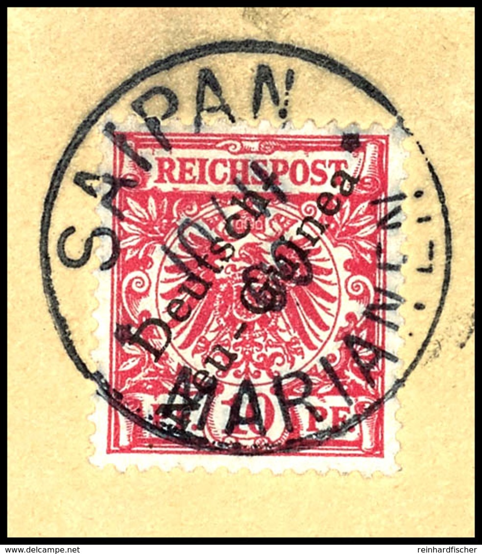 6578 10 Pf. Krone/Adler, Fremdentwertung, Klar Und Zentr, SAIPAN MARIANEN 10/II 00, Katalog: 4 BS - Sonstige & Ohne Zuordnung