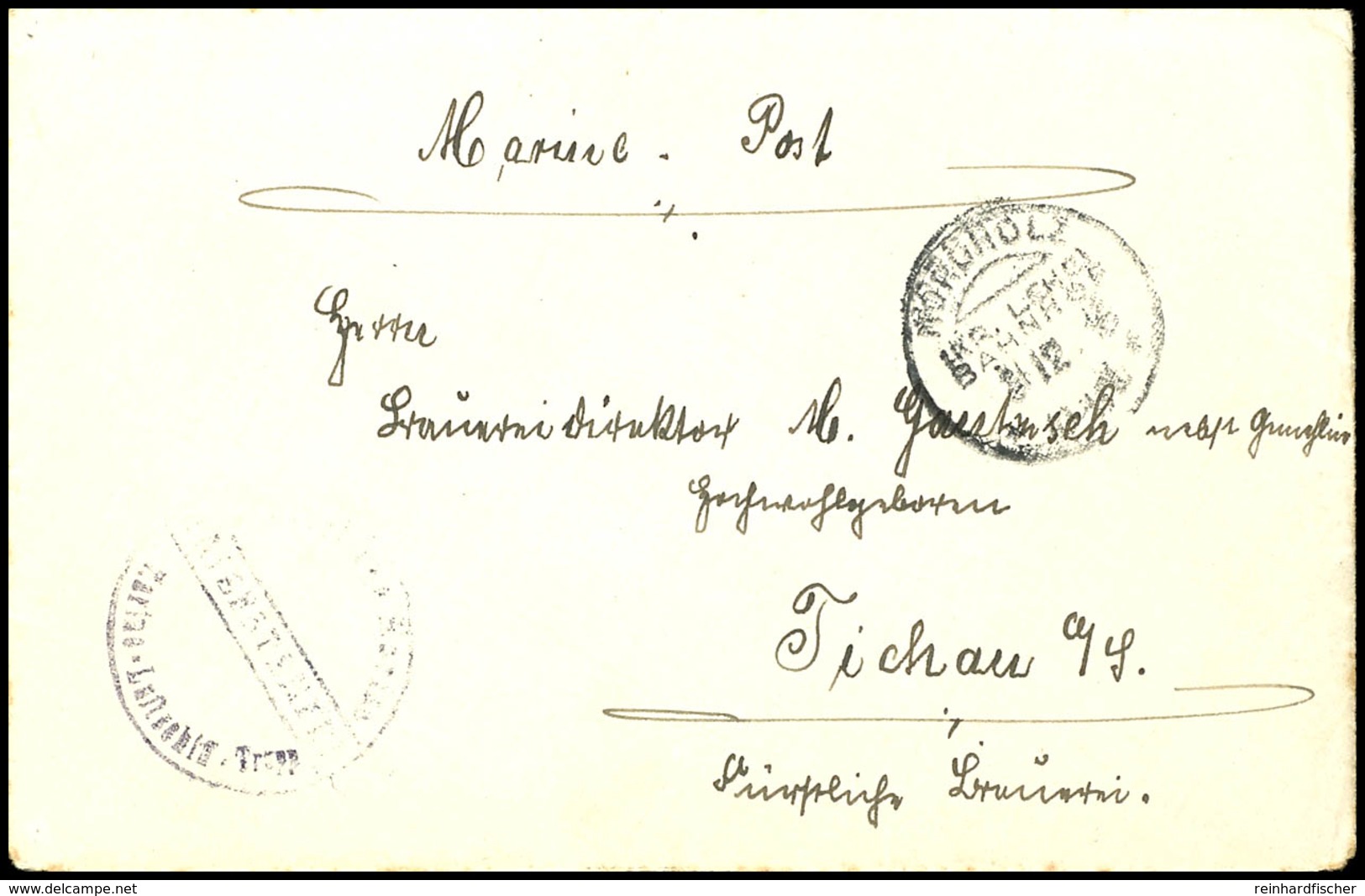 6880 1916, "Kaiserliche Marine - Marine Luftschiff-Trupp/Briefstempel" Auf Feldpostbrief Aus NORDHOLZ (KR. LEHE) BAHNHOF - Sonstige & Ohne Zuordnung