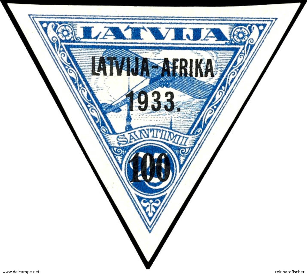 7455 10 S. - 100 S. Auf 25 S. Afrika-Flug, Ungebraucht, Tadellos, Unsigniert Mit Fotoattest Von Hoffmann BPP, Katalog: 2 - Latvia