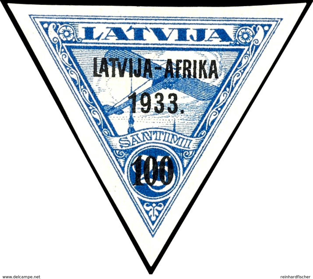 7455 10 S. - 100 S. Auf 25 S. Afrika-Flug, Ungebraucht, Tadellos, Unsigniert Mit Fotoattest Von Hoffmann BPP, Katalog: 2 - Lettland