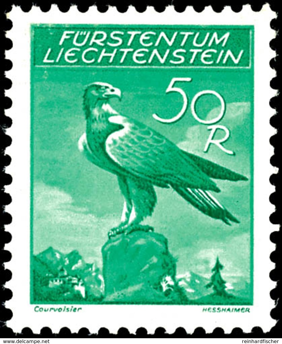 7458 10 Rp. - 50 Rp. Flugpost Kpl., Postfrisch, Pracht, Katalog: 143/47 ** - Liechtenstein