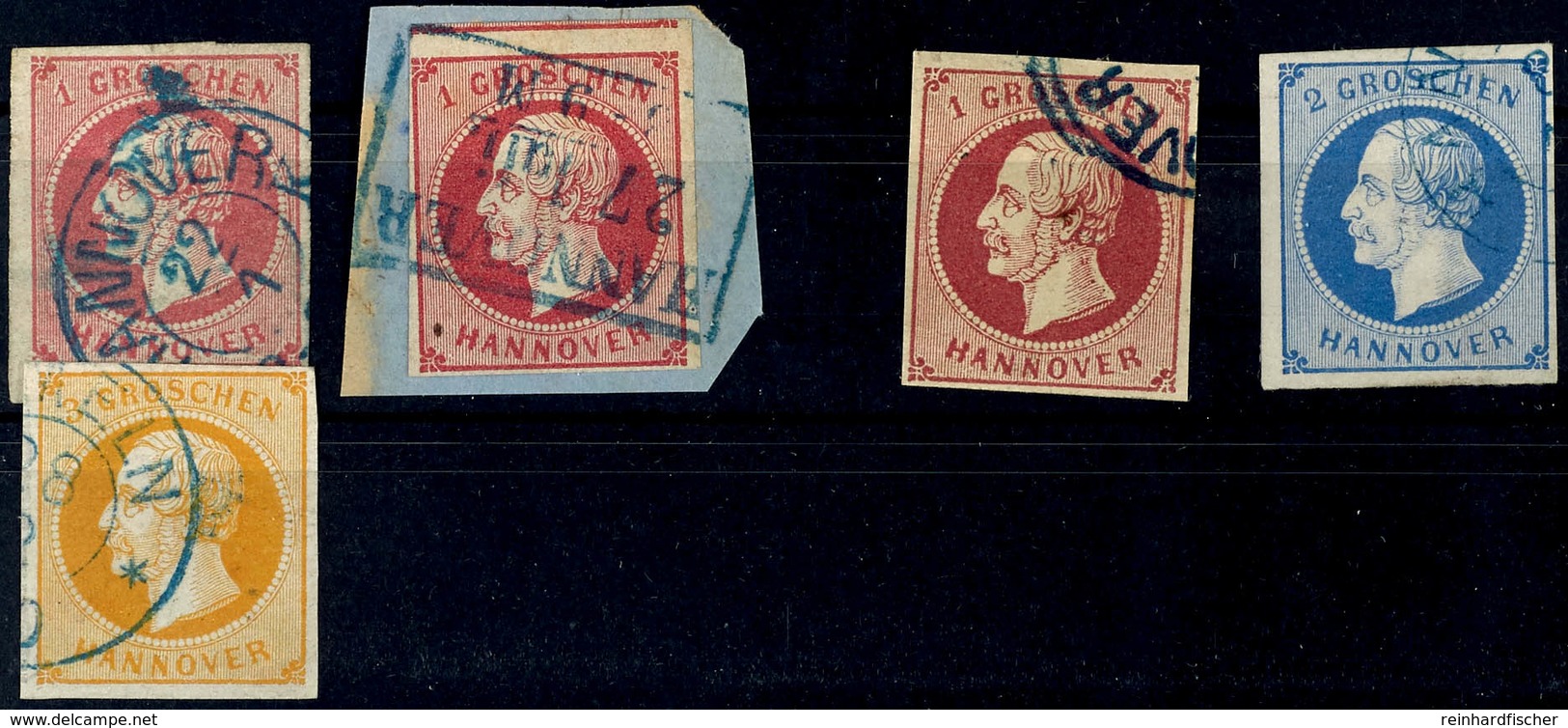 8790 1 Gr. In Type A, B Und DI, Sowie 2 Und 3 Gr. Je Tadellos Gestempelt, Mi. 293.-, Katalog: 14/16 O - Hanover