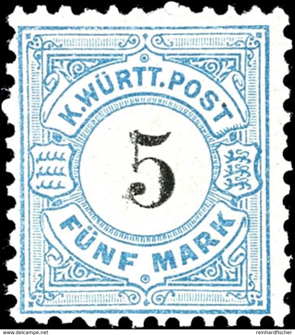 8804 5 Mark Mit Doppeldruck Der Wertziffer Tadellos Postfrisch, Mi. 500.-, Katalog: 54DD ** - Sonstige & Ohne Zuordnung