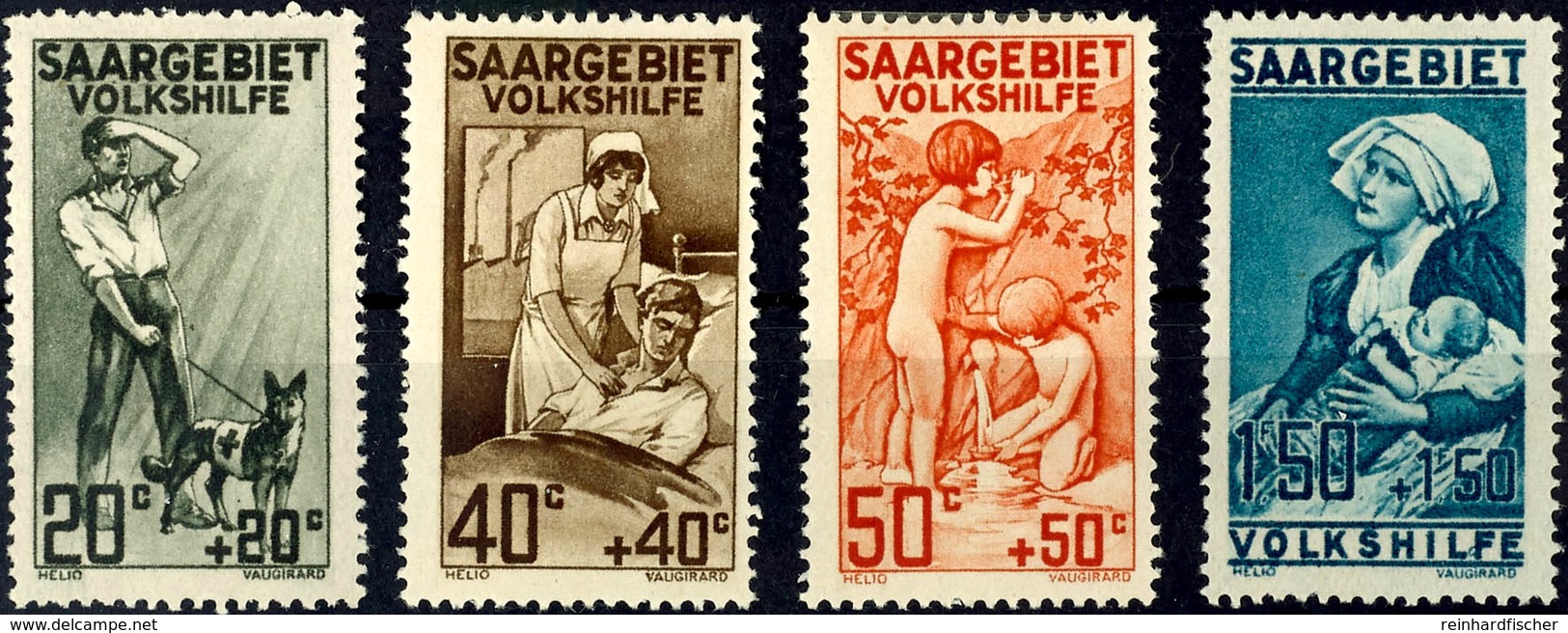 8848 20 C - 1,50 Fr Volkshilfe Tadellos Ungebraucht, Dabei 107 Mit Plattenfehler I, Mi. 180,-, Katalog: 104/07PFI * - Andere & Zonder Classificatie