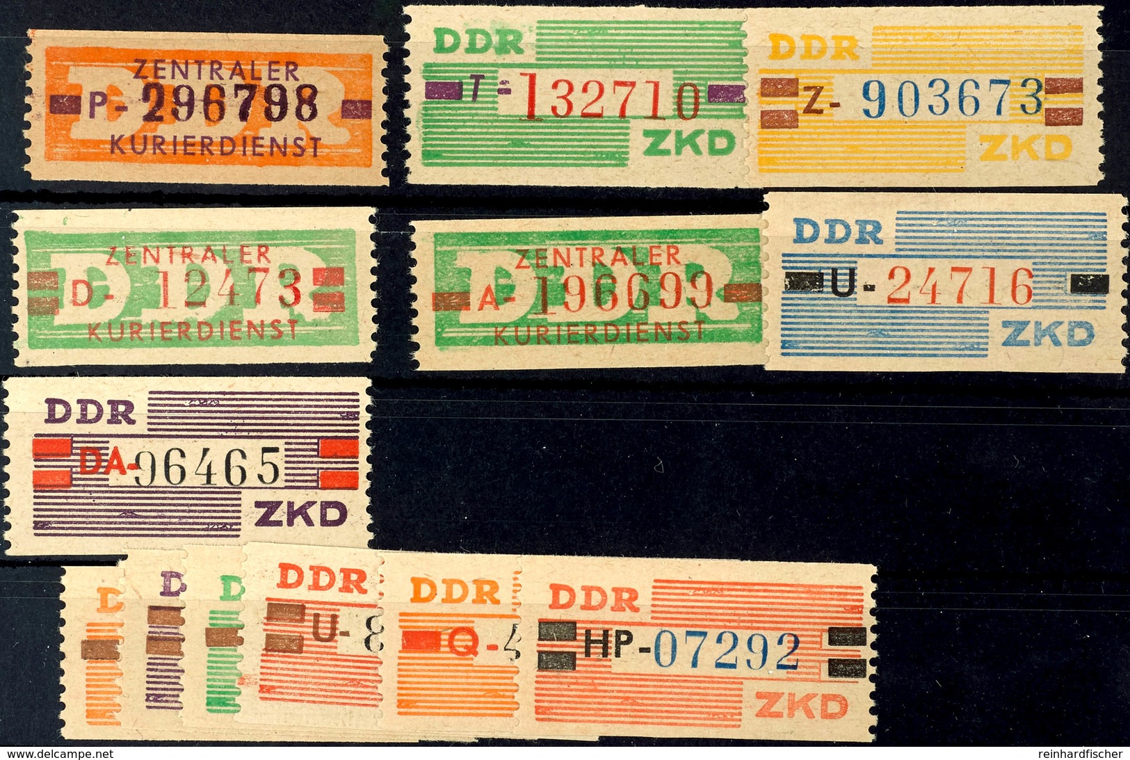 8875 Dienstmarken B, Wertstreifen In Billettform, Michel-Nummern 22 Orig, 24, 25 Na, 31I, 30II, III, IV Und V-X Je Tadel - Other & Unclassified