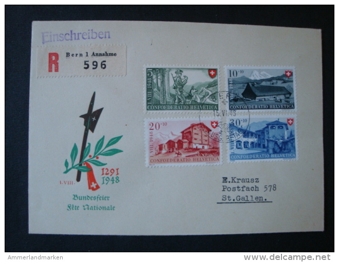 Schweiz, Einschreibebrief FDC Mit Mi.-Nr. 508/11 - Briefe U. Dokumente