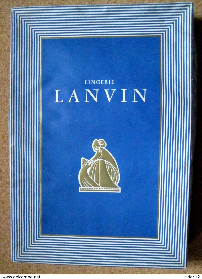 Boite Lingerie LANVIN Box Art Déco Vintage French Fashion Mode Haute Couture Paris C1930 Rare ! - Autres & Non Classés