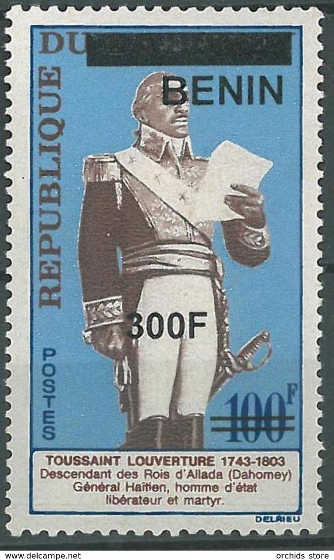 Benin 2009 MNH - Dahomy LOUVERTURE Ovptd 300F - Cv 29$ - Benin - Dahomey (1960-...)