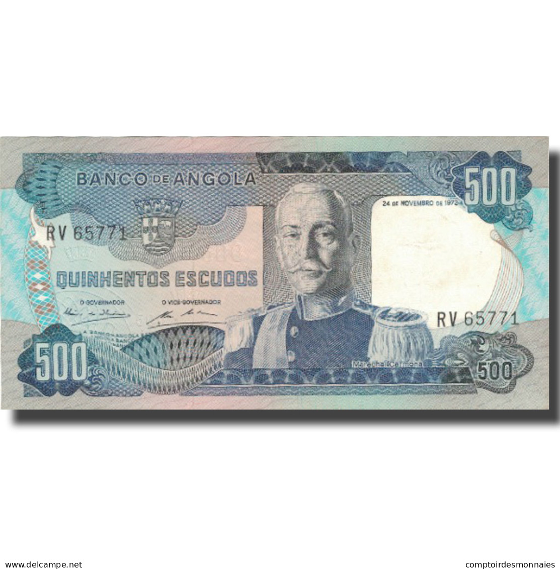 Billet, Angola, 500 Escudos, 1972, 1972-11-24, KM:102, TTB+ - Angola