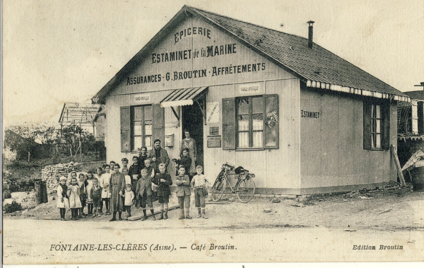 FONTAINE-LES-CLERES (Aisne) -- CAFE  BROUTIN - Other & Unclassified