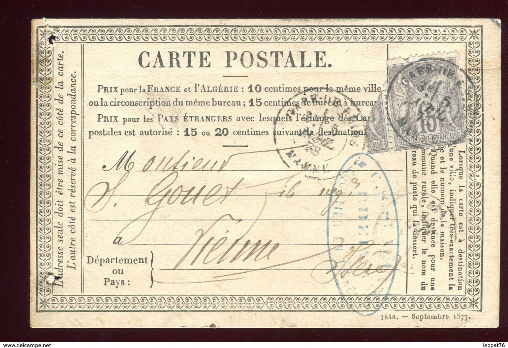 Carte Précurseur De Reims Pour Vienne En 1878 - Vorläufer