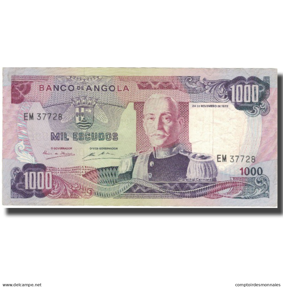 Billet, Angola, 1000 Escudos, 1972, 1972-11-24, KM:103, TTB - Angola