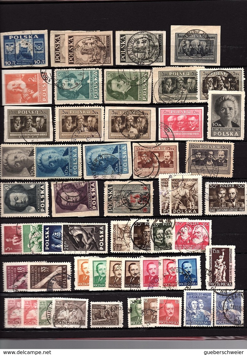 POLOGNE très belle collection avec variétés de papier, coloris, dentelures neufs **/* et obl. avec séries thématiques