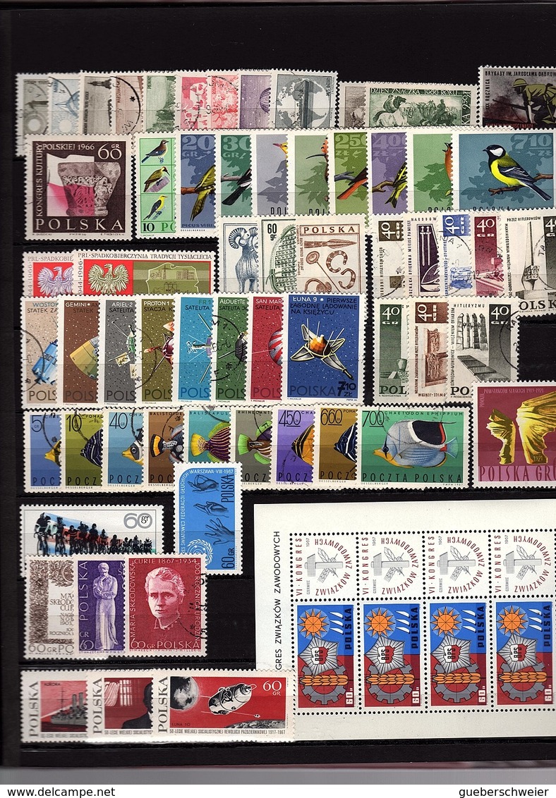 POLOGNE très belle collection avec variétés de papier, coloris, dentelures neufs **/* et obl. avec séries thématiques